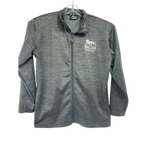 MGM Springfield Golf Jacket Mens XL Gray Heathered Full Zip  Windbreaker (V11)